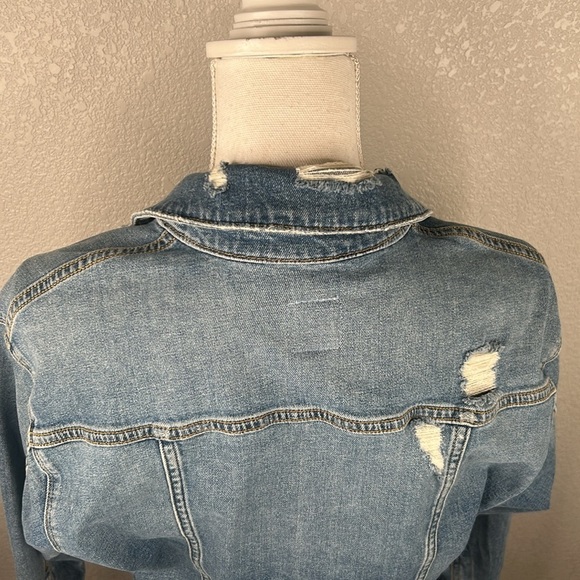 Joe's for Taylor Hill Denim Classic 90's Y2K Distressed Jean Jacket Size XS - Picture 5 of 7